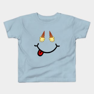 Ice Cream Cone & Smile (in the shape of a face) Kids T-Shirt